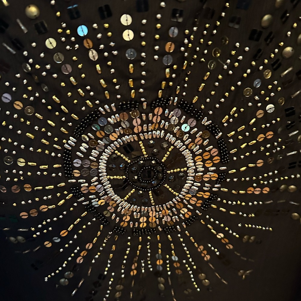 Sleeveless Black Boutique Sequined/Beaded Dress